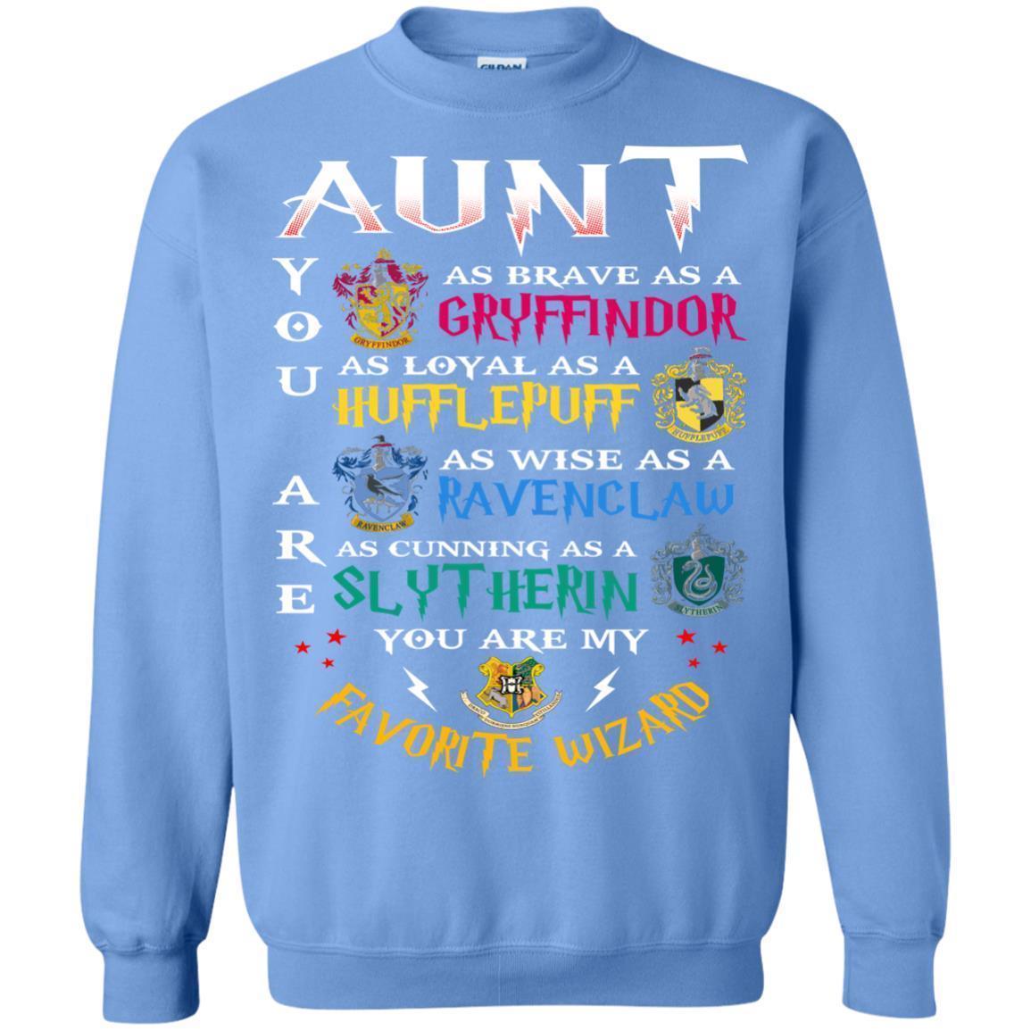 Aunt My Favorite Wizard Harry Potter Fan T-shirt Carolina Blue S