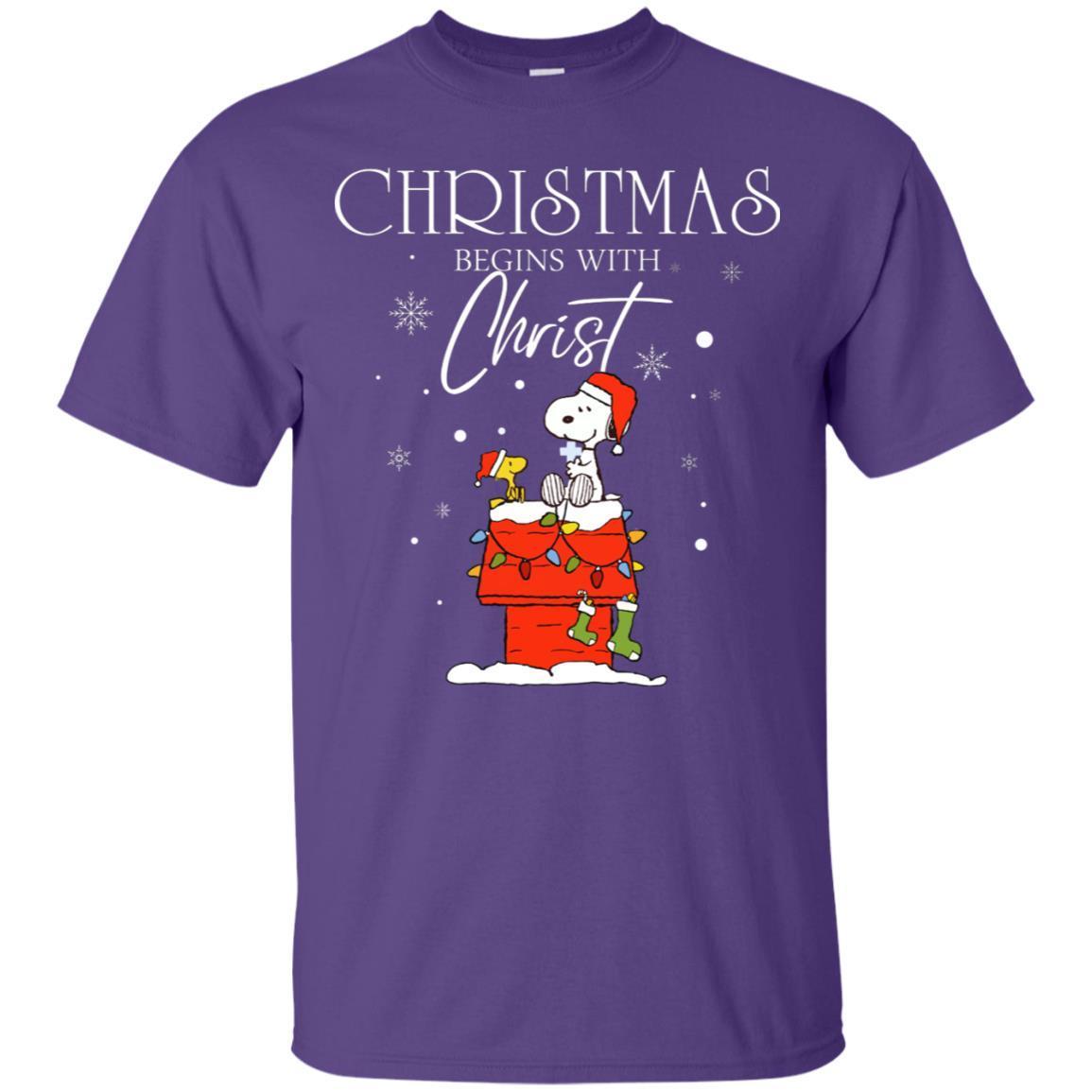 Christmas Begins With Christ Shirt