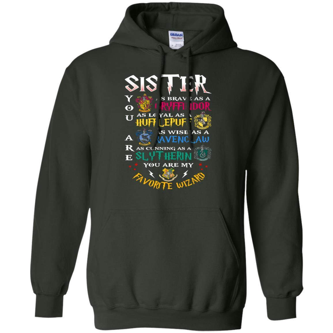 Sister My Favorite Wizard Harry Potter Fan T-shirt Forest Green S