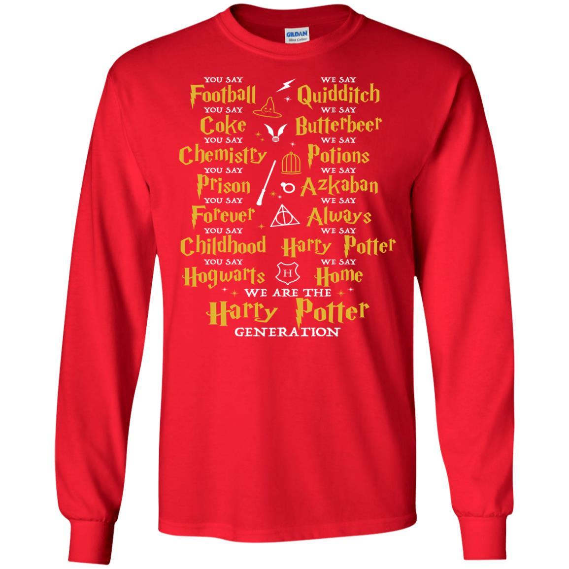 We Are The Harry Potter Generation Movie Fan T-shirt Red S