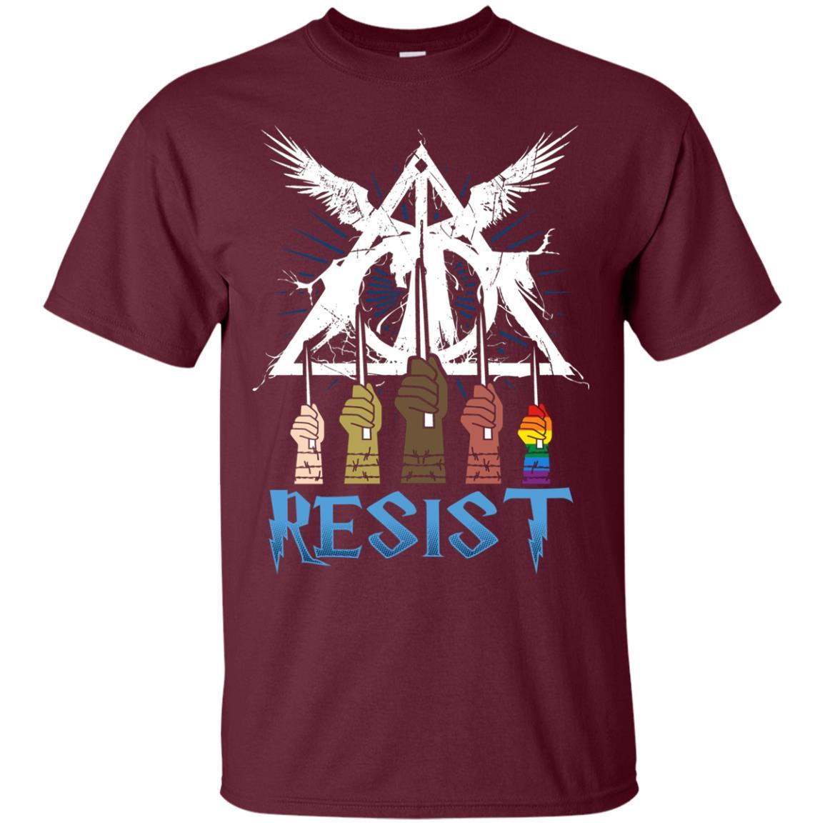 Resist Harry Potter Fan T-shirt Maroon S