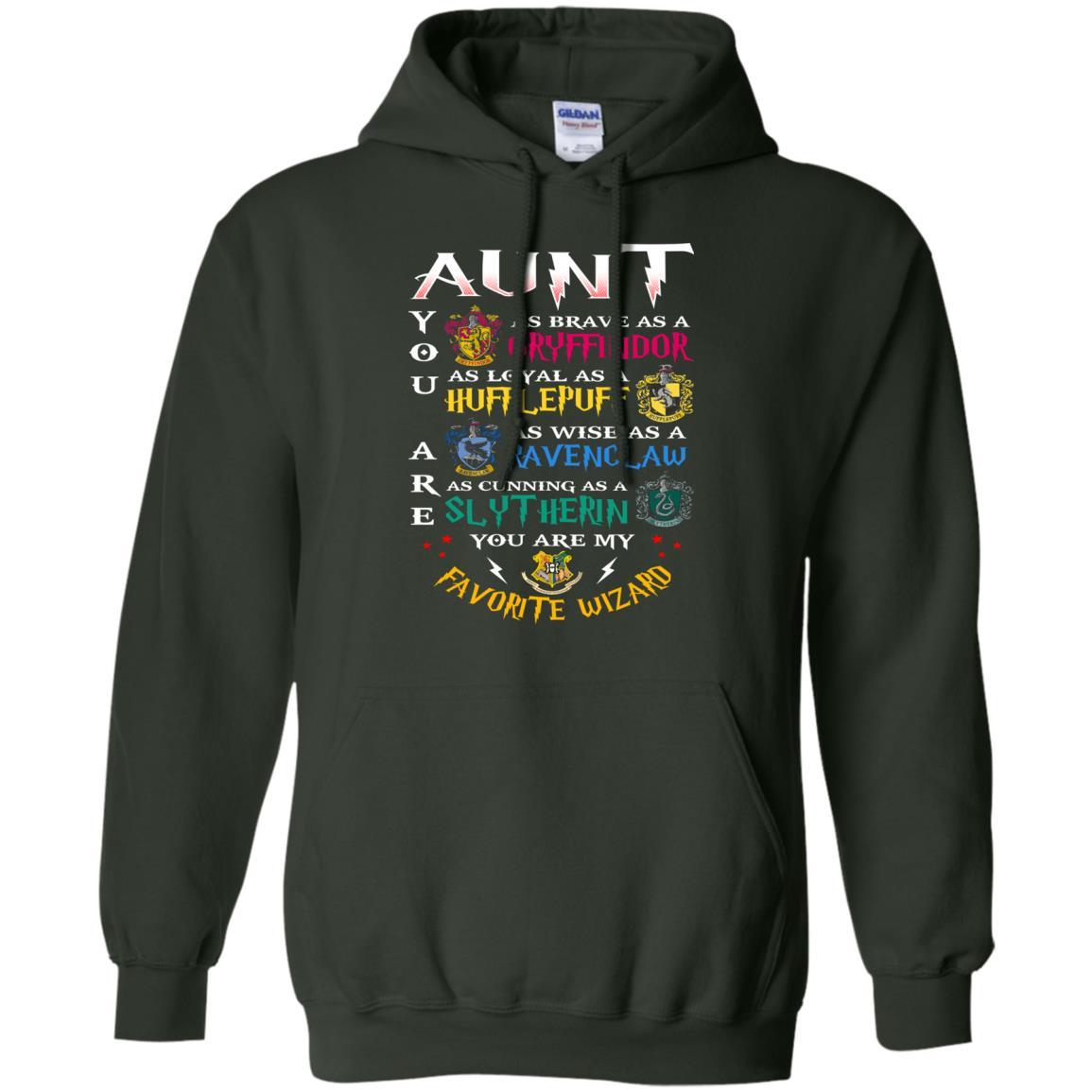 Aunt My Favorite Wizard Harry Potter Fan T-shirt Forest Green S