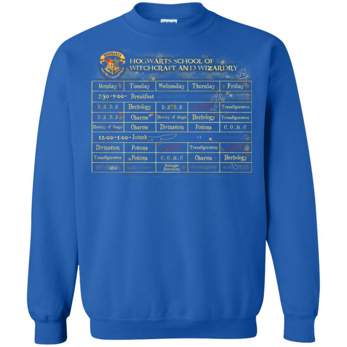 Harry's Schedule Harry Potter Shirt Royal S