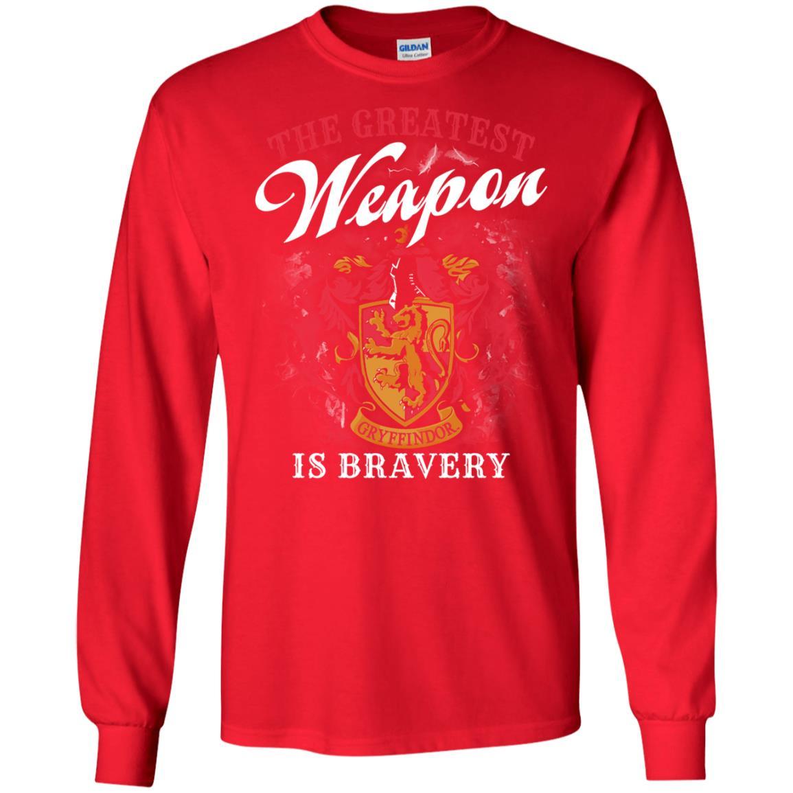 The Greatest Weapon Is Bravery Harry Potter Fan T-shirt Red S