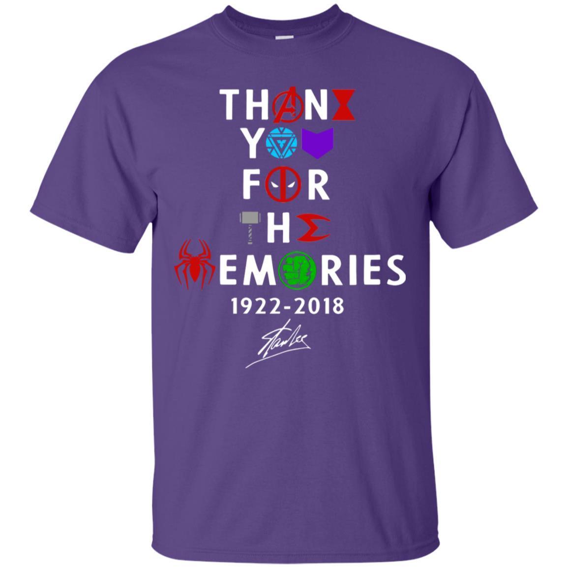 Thank You For The Memories Stan Lee Movie Hero Fan Shirt