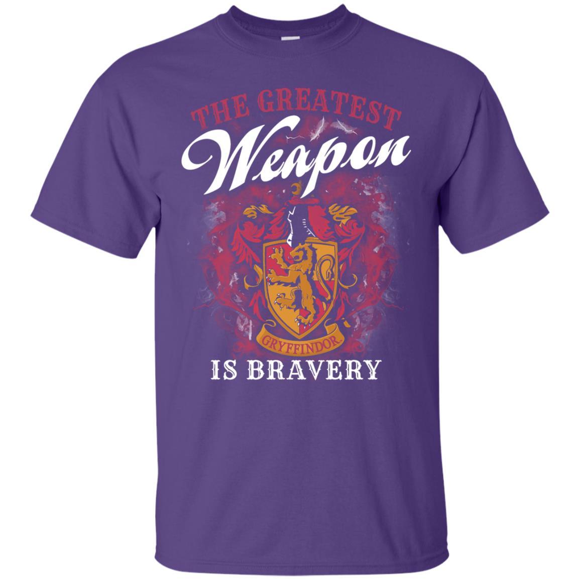 The Greatest Weapon Is Bravery Harry Potter Fan T-shirt Purple S