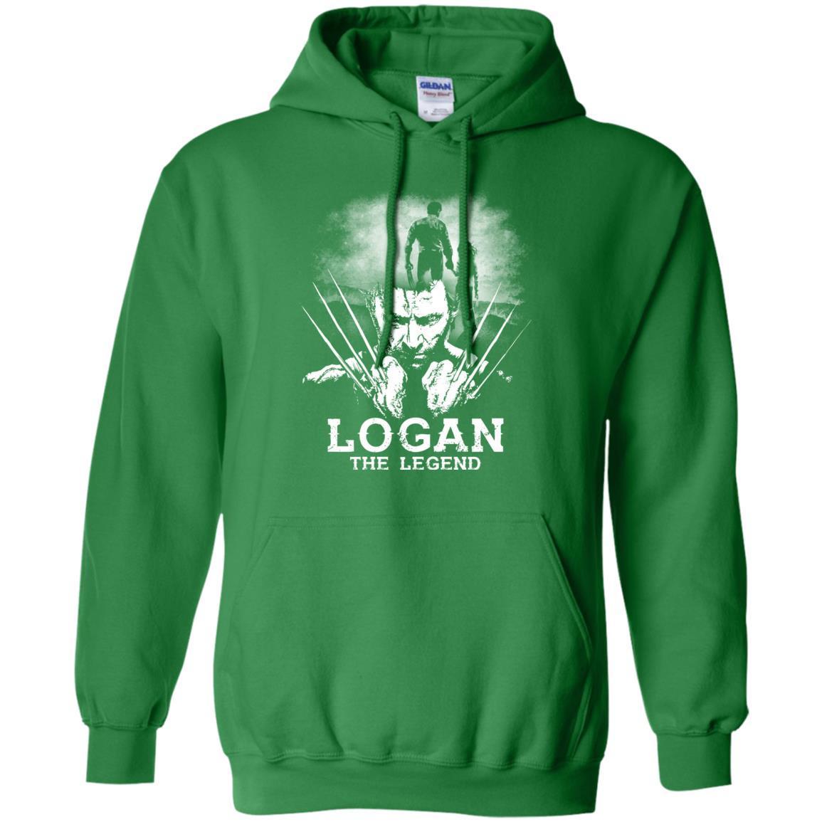 Logan The Legend Wolverine Fan T-shirt Irish Green S