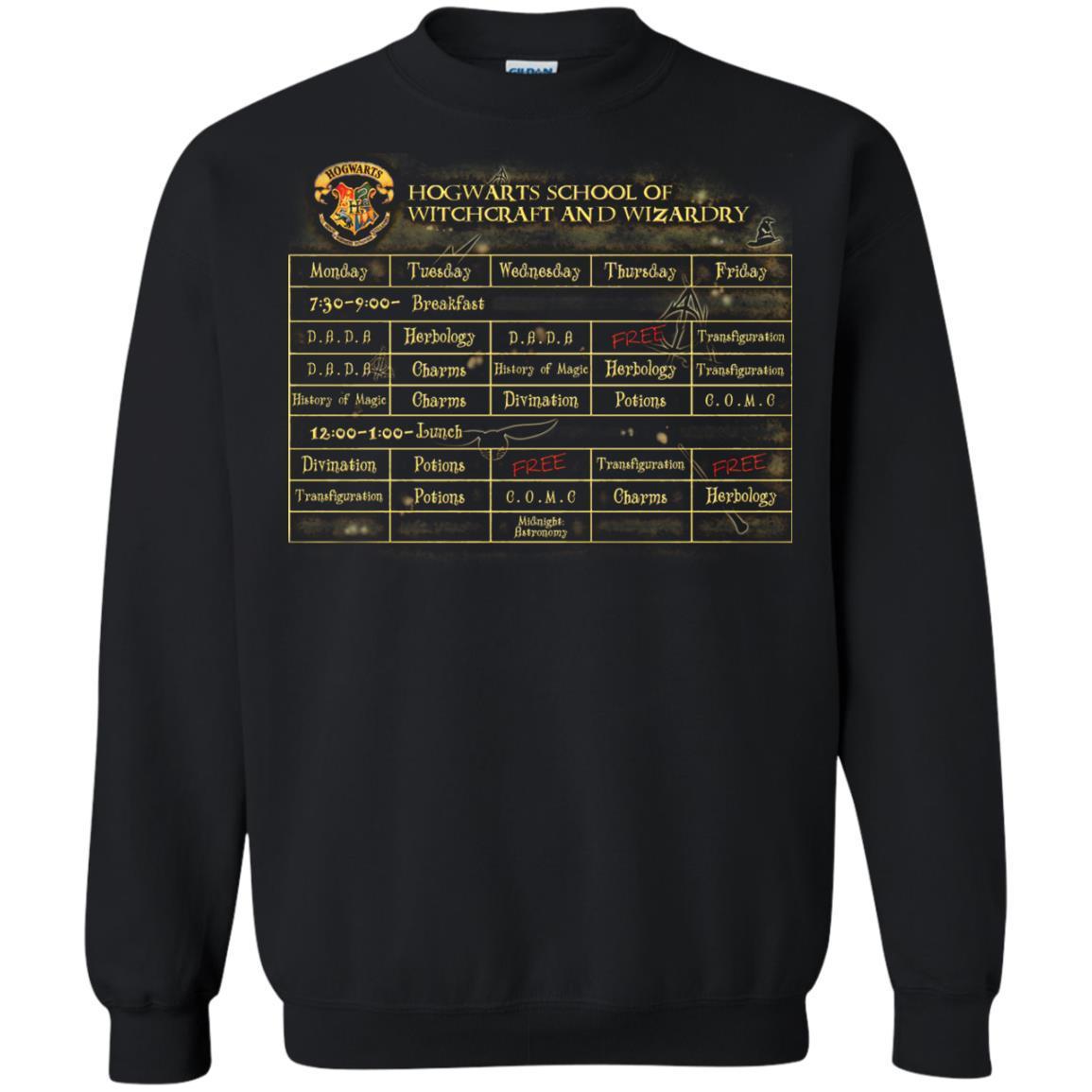 Harry's Schedule Harry Potter Shirt Black S
