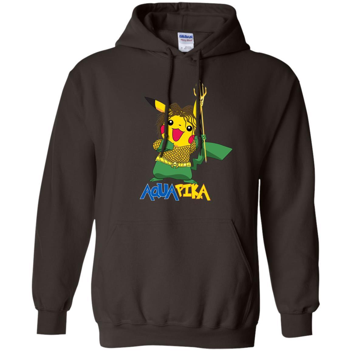 Aquapika Aquaman Piakachu Fan Shirt Dark Chocolate S