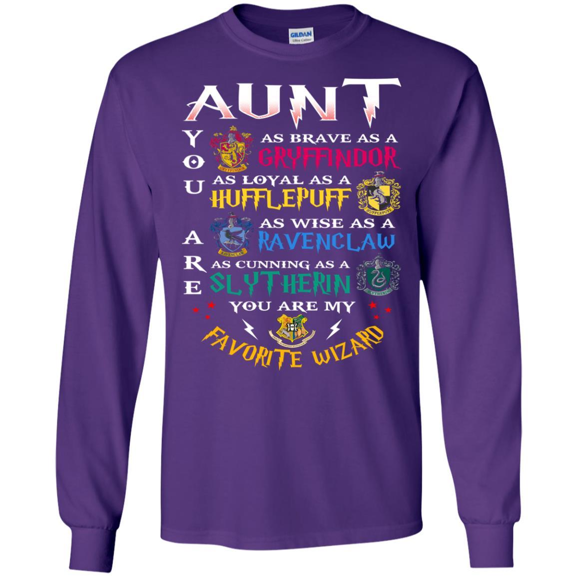 Aunt My Favorite Wizard Harry Potter Fan T-shirt Purple S