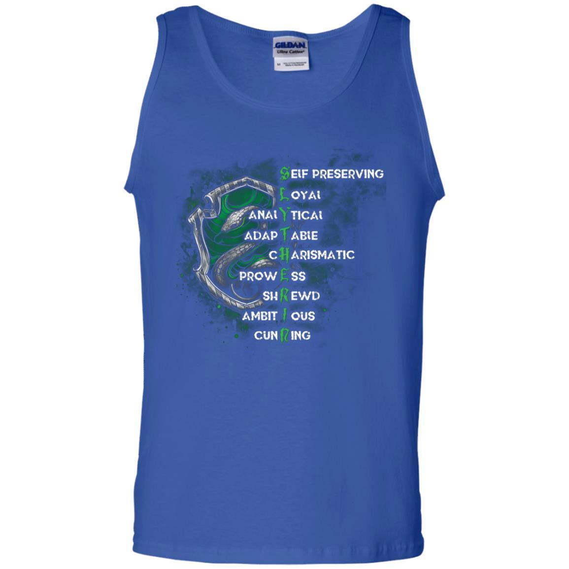 Slytherin House Harry Potter Fan Shirt Royal S