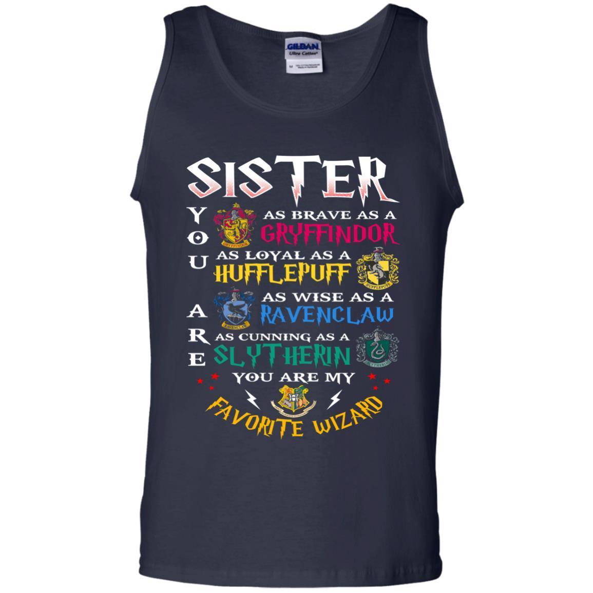 Sister My Favorite Wizard Harry Potter Fan T-shirt Navy S