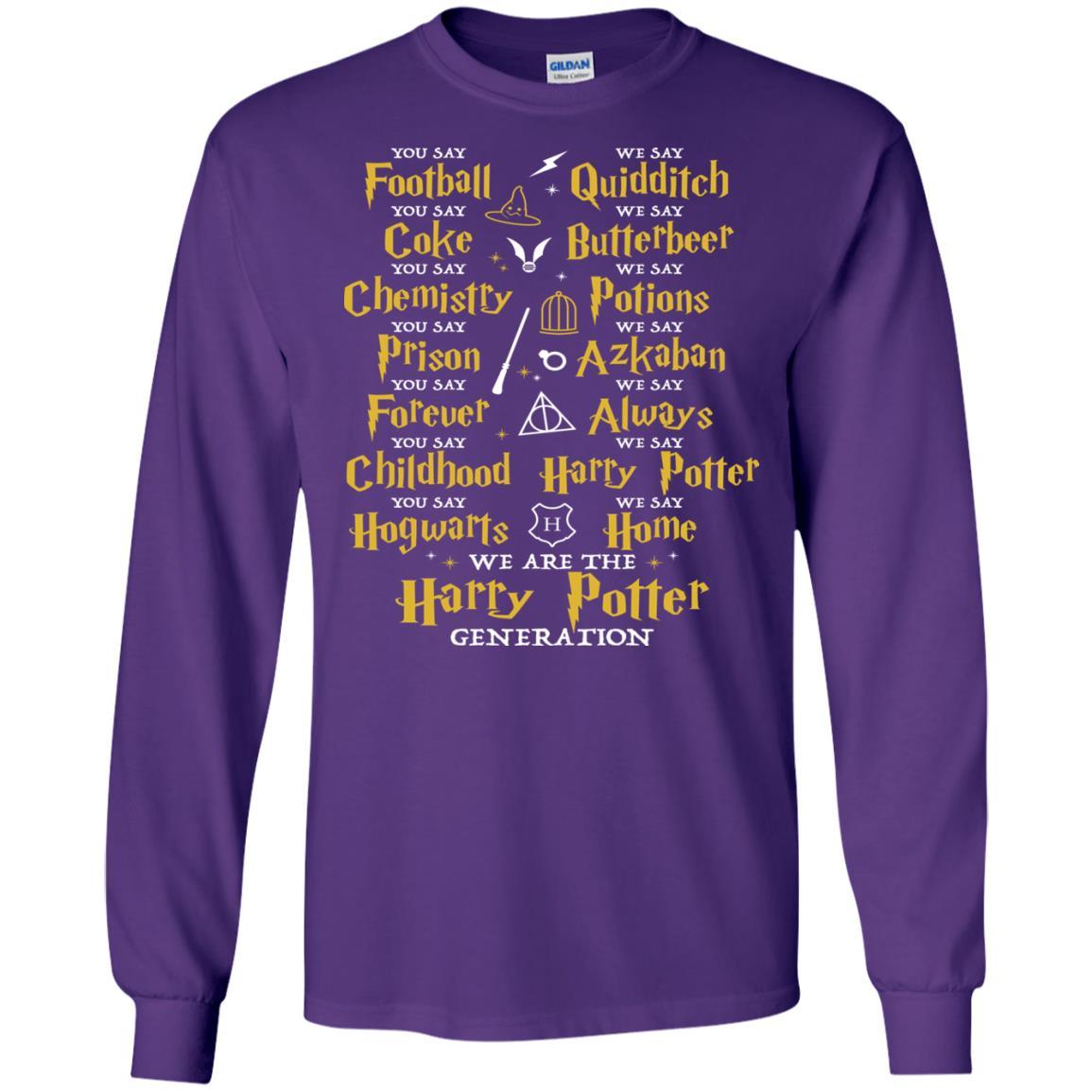 We Are The Harry Potter Generation Movie Fan T-shirt Purple S