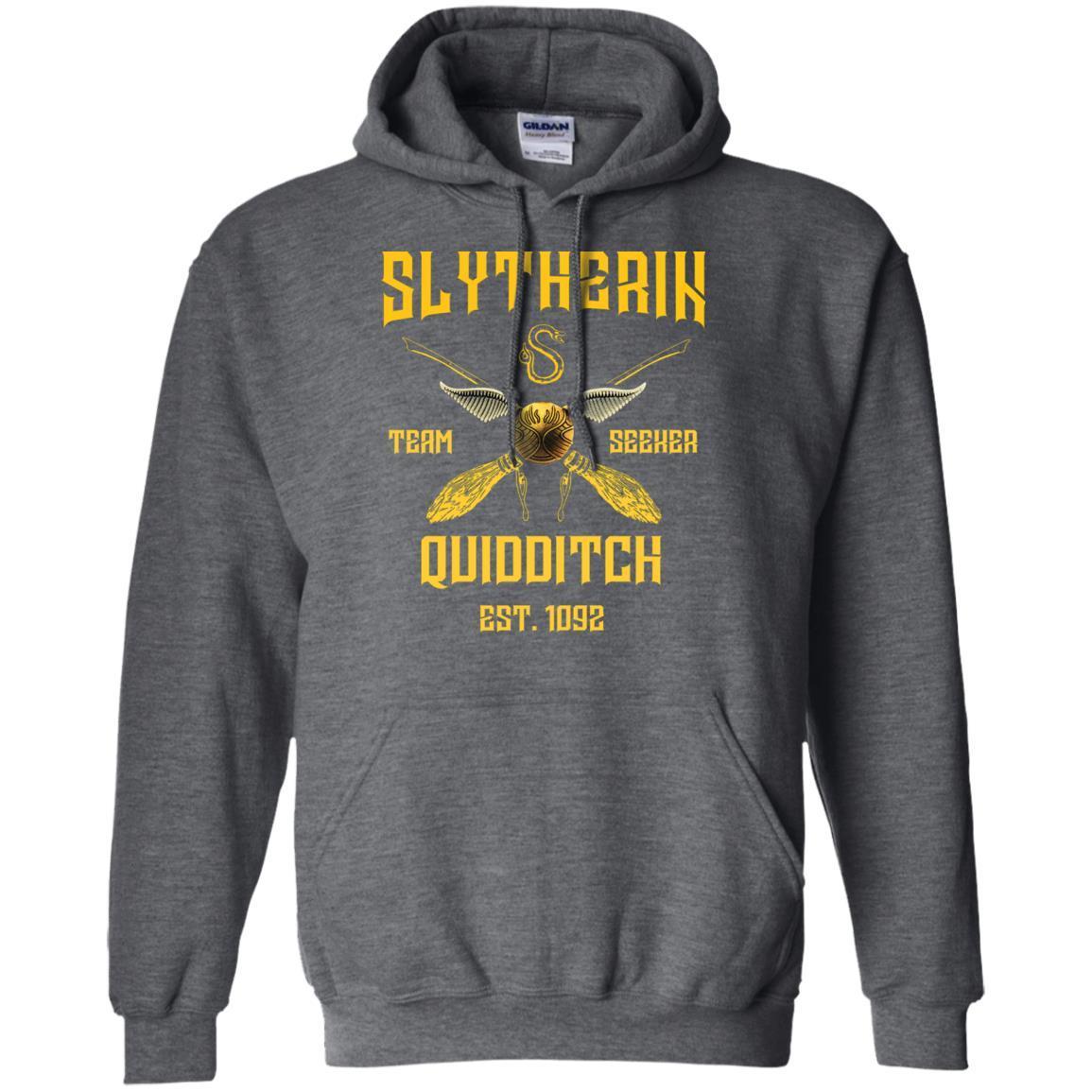 Slytherin Quiddith Team Seeker Est 1092 Harry Potter Shirt Dark Heather S
