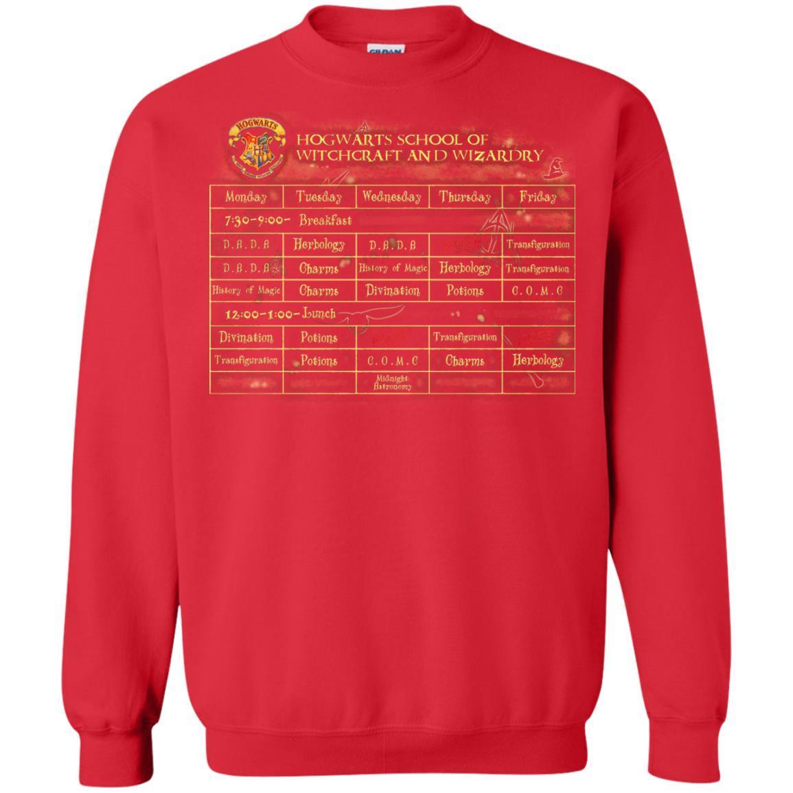 Harry's Schedule Harry Potter Shirt Red S