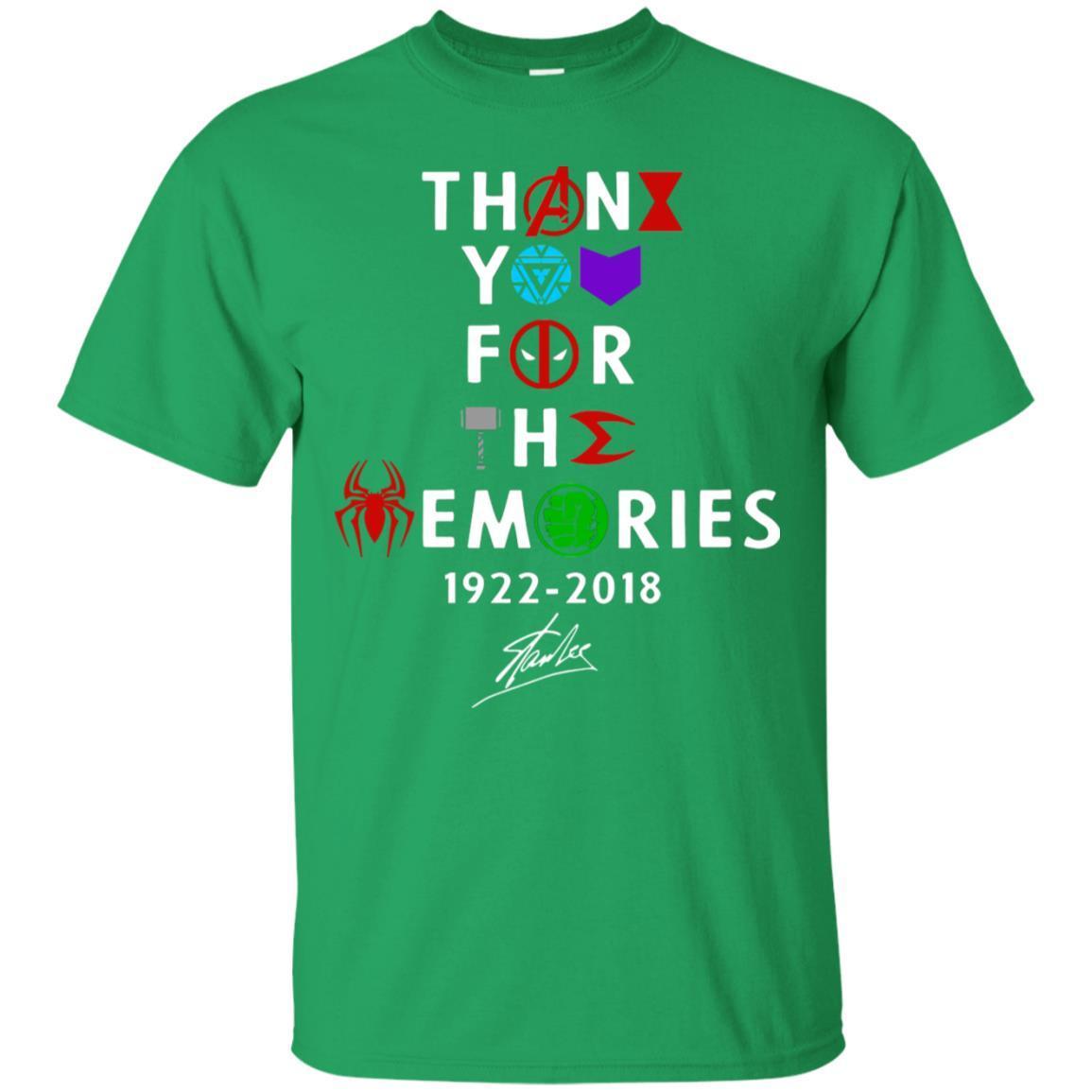 Thank You For The Memories Stan Lee Movie Hero Fan Shirt