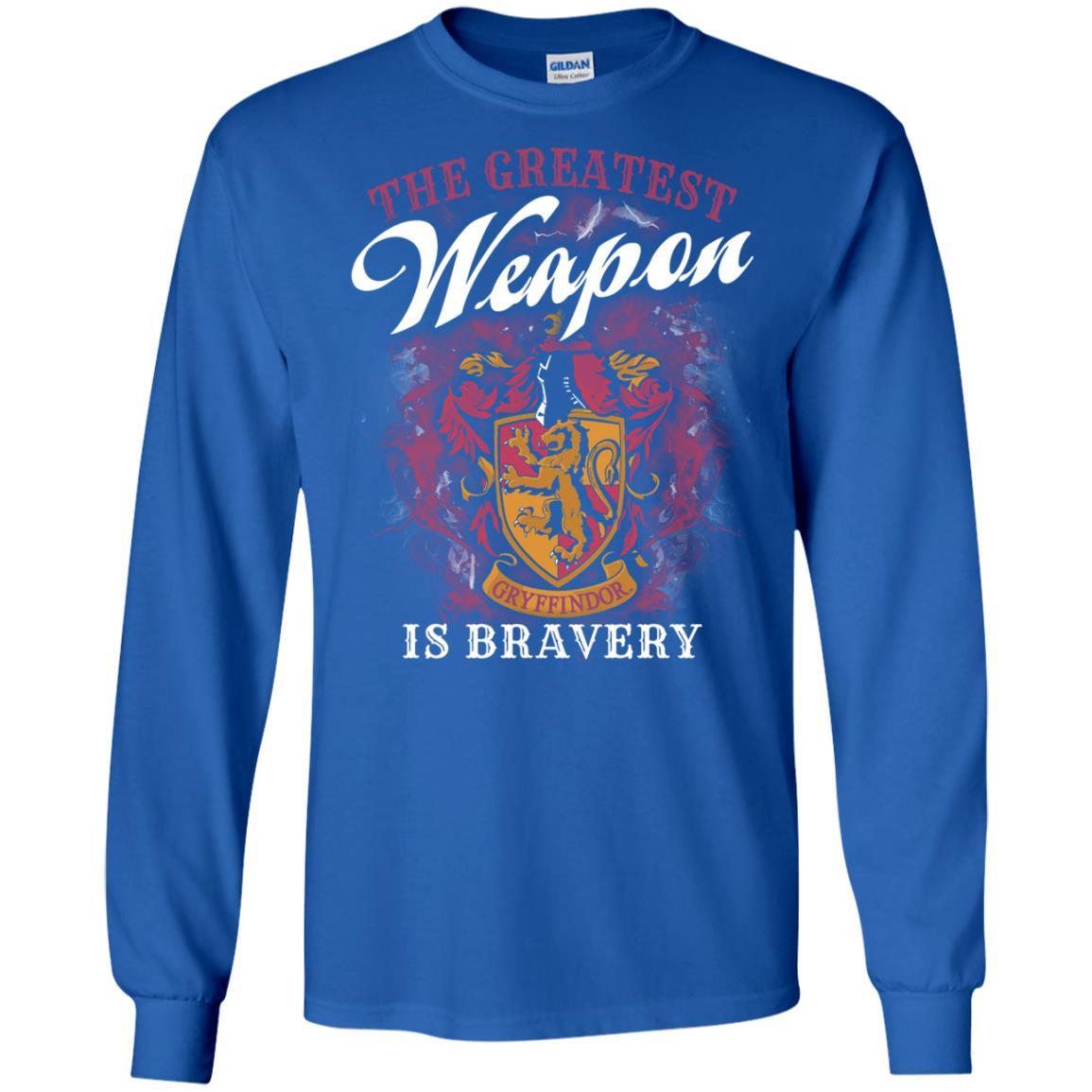 The Greatest Weapon Is Bravery Harry Potter Fan T-shirt Royal S
