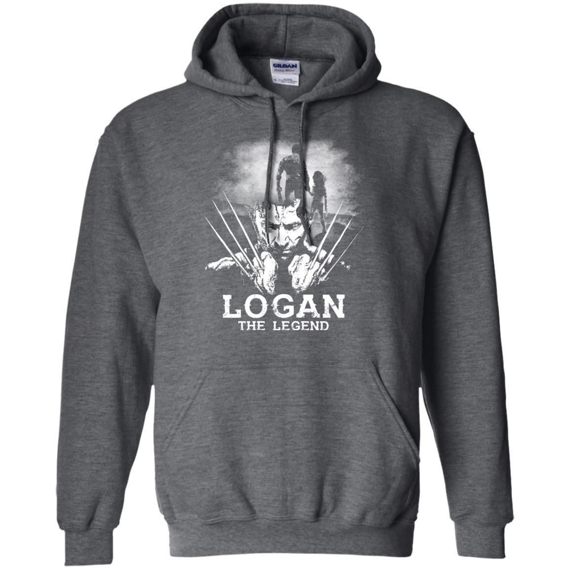 Logan The Legend Wolverine Fan T-shirt Dark Heather S