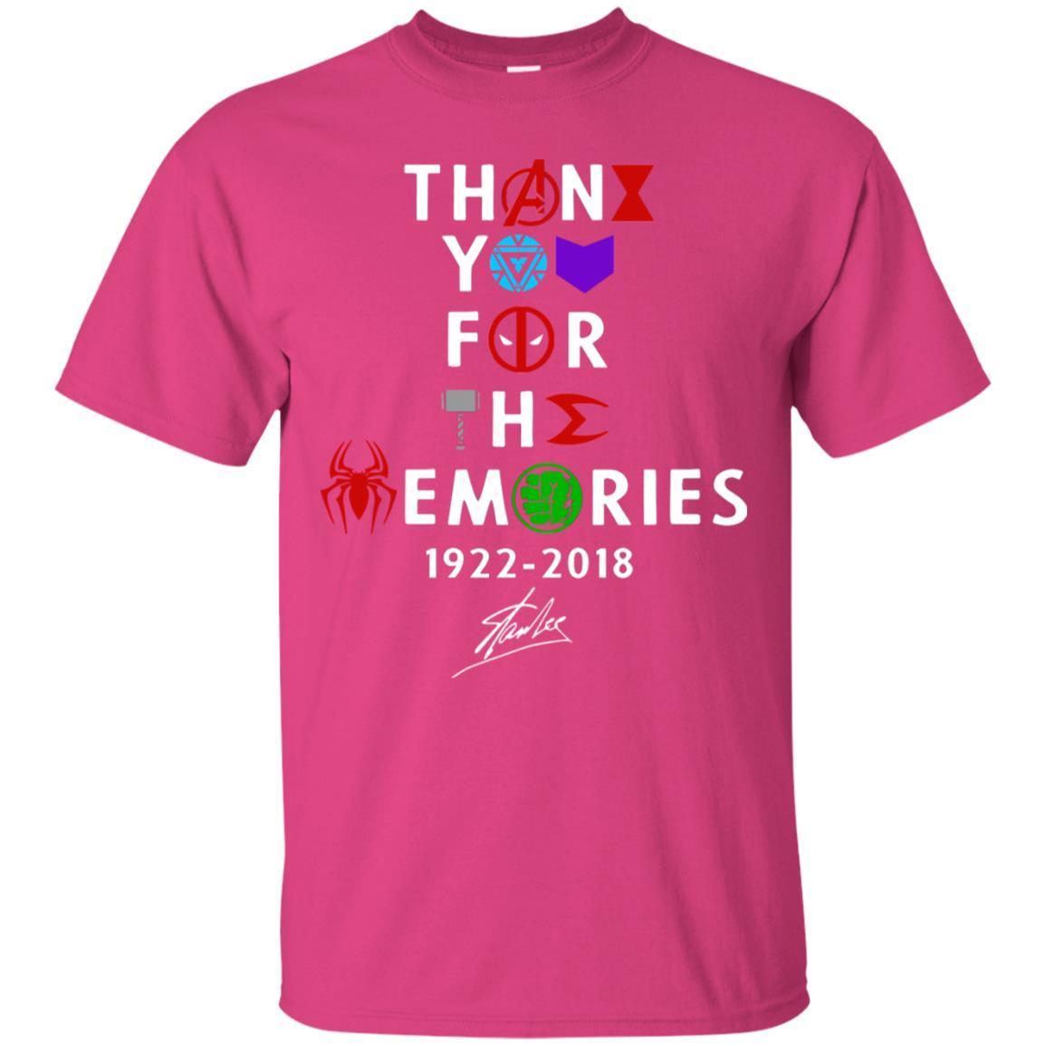 Thank You For The Memories Stan Lee Movie Hero Fan Shirt