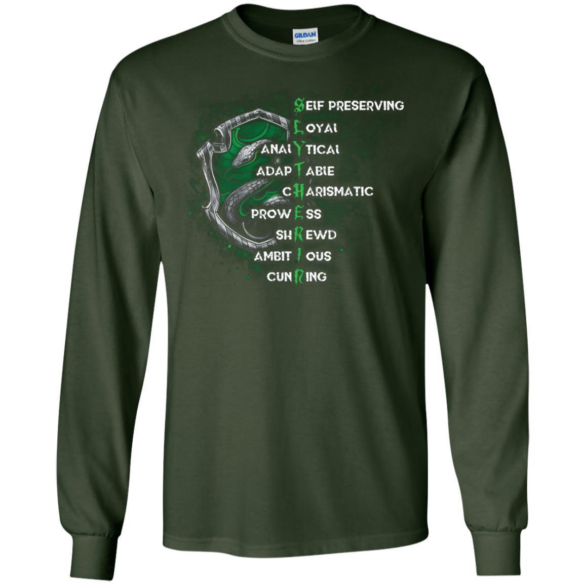 Slytherin House Harry Potter Fan Shirt Forest Green S