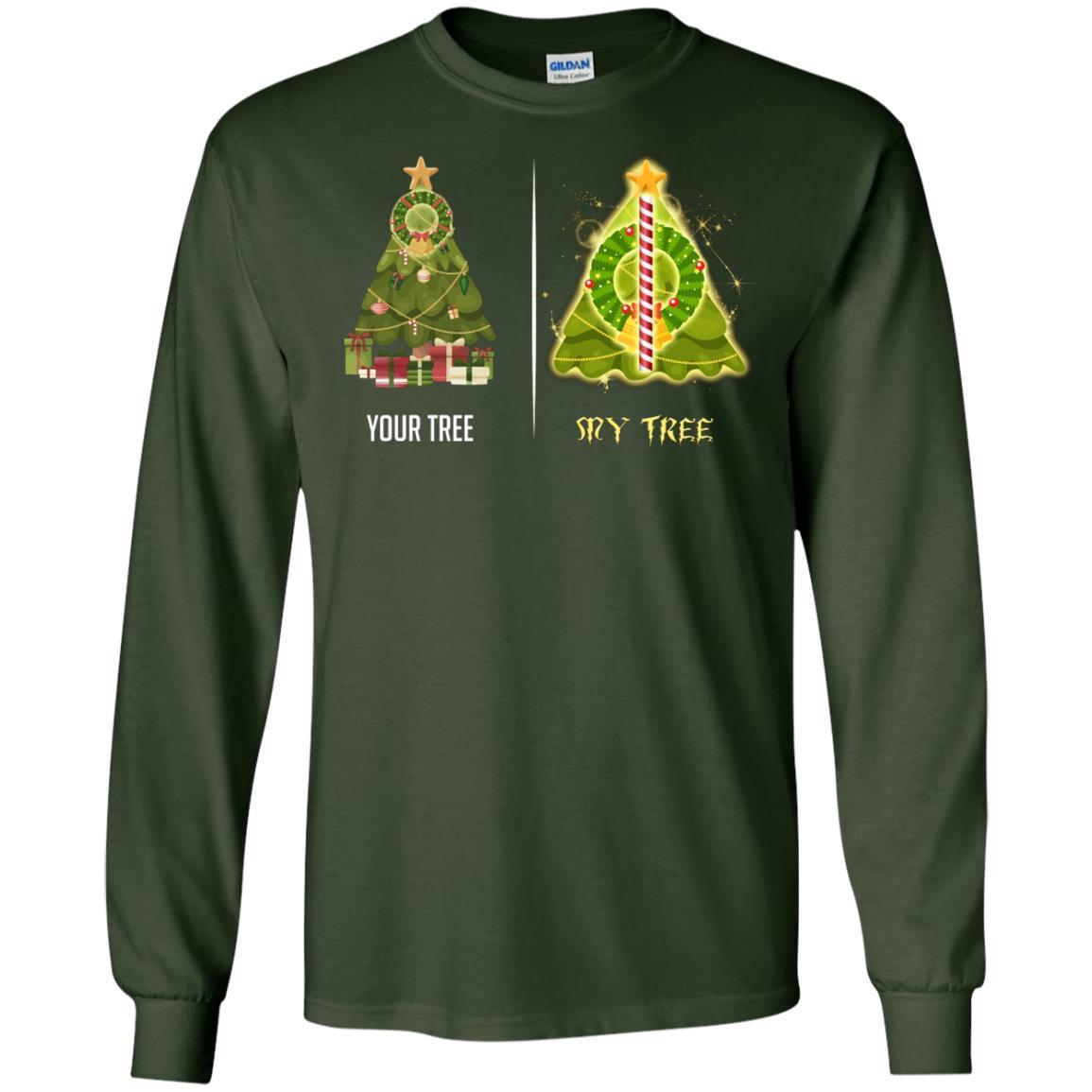 Harry Potter Christmas Tree Shirt Forest Green S