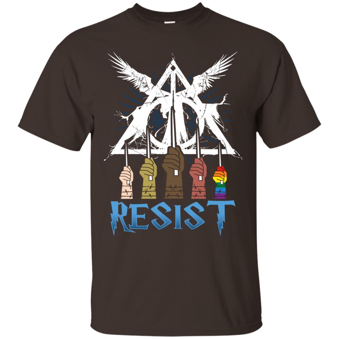 Resist Harry Potter Fan T-shirt Dark Chocolate S