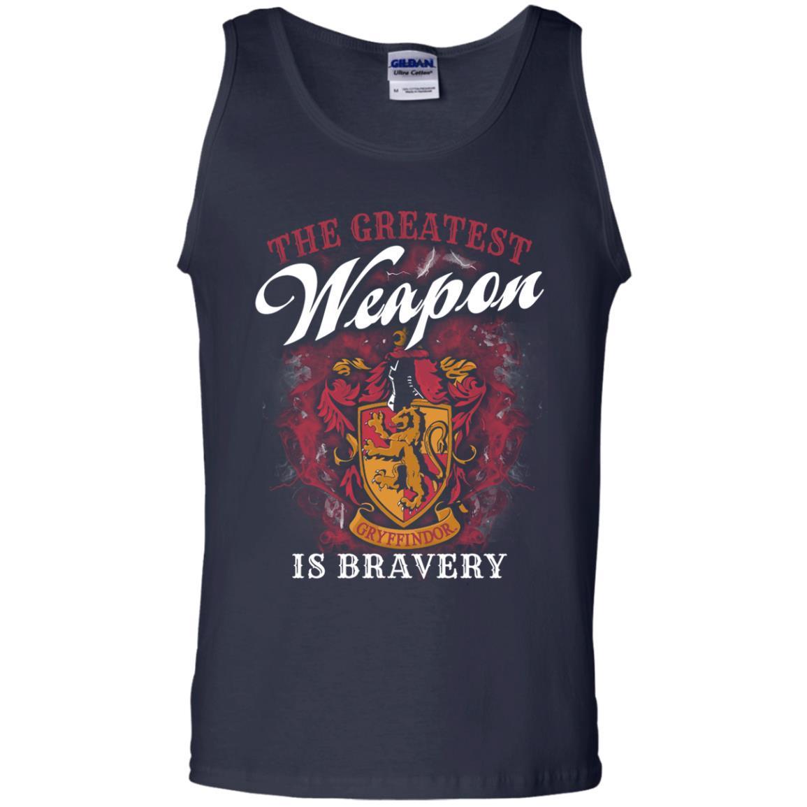 The Greatest Weapon Is Bravery Harry Potter Fan T-shirt Navy S
