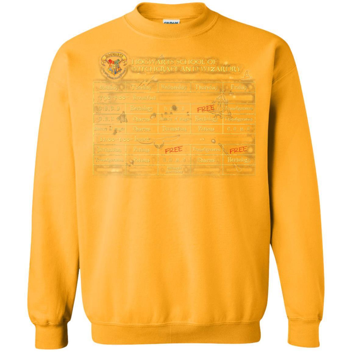 Harry's Schedule Harry Potter Shirt Gold S