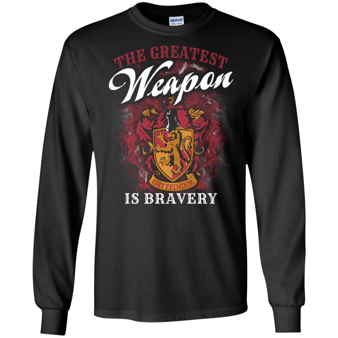 The Greatest Weapon Is Bravery Harry Potter Fan T-shirt Black S