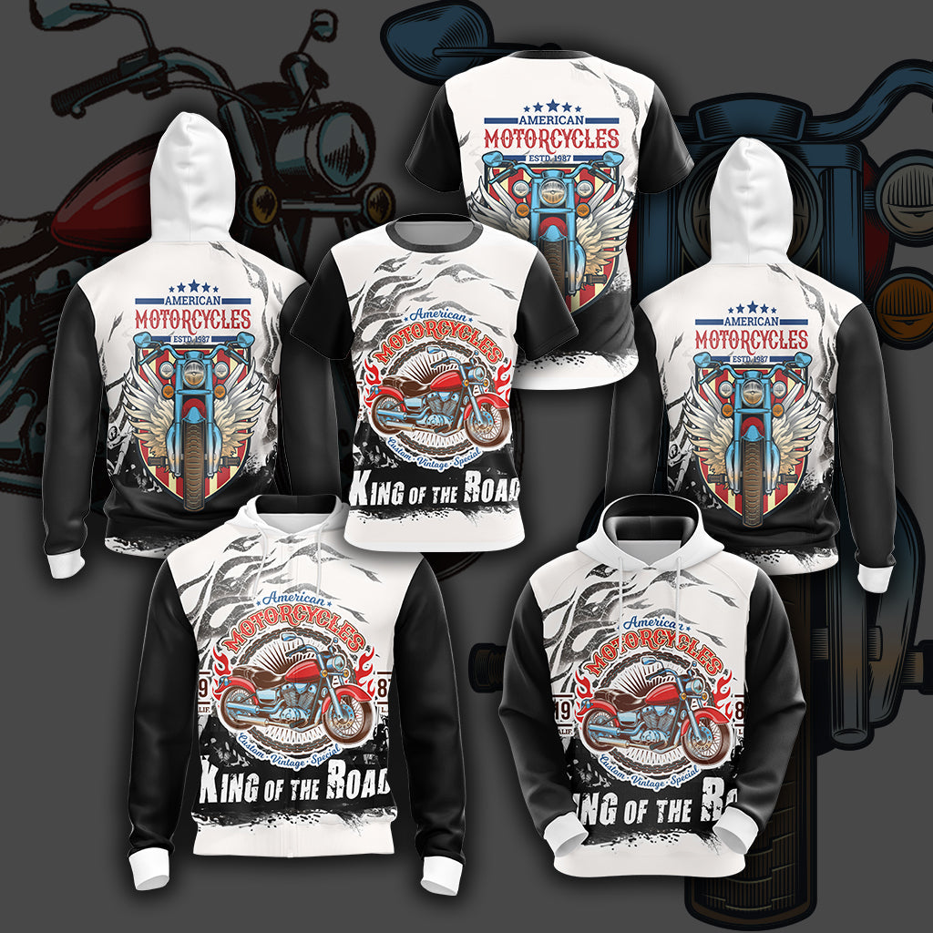 American Motorcycles King Of The Road Unisex 3D T-shirt