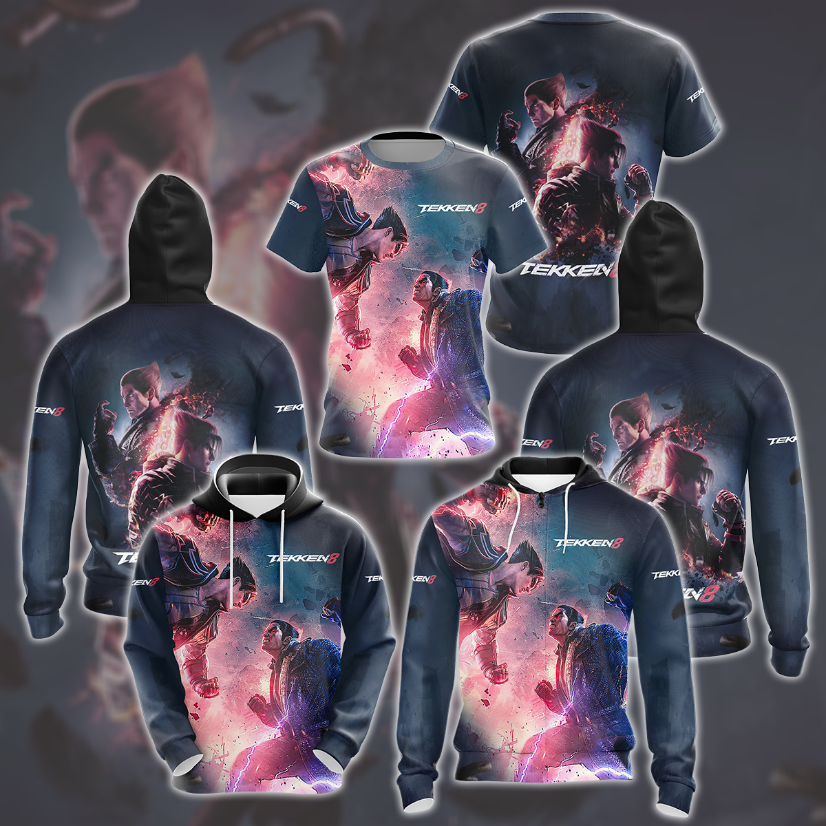 Tekken 8 Video Game All Over Printed T-shirt Tank Top Zip Hoodie Pullover Hoodie Hawaiian Shirt Beach Shorts Joggers