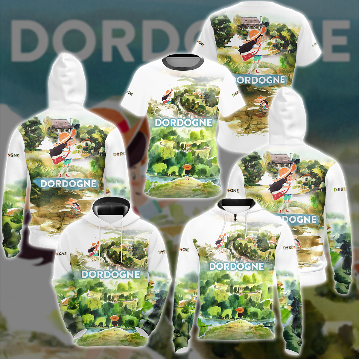 Dordogne Video Game 3D All Over Printed T-shirt Tank Top Zip Hoodie Pullover Hoodie Hawaiian Shirt Beach Shorts Jogger