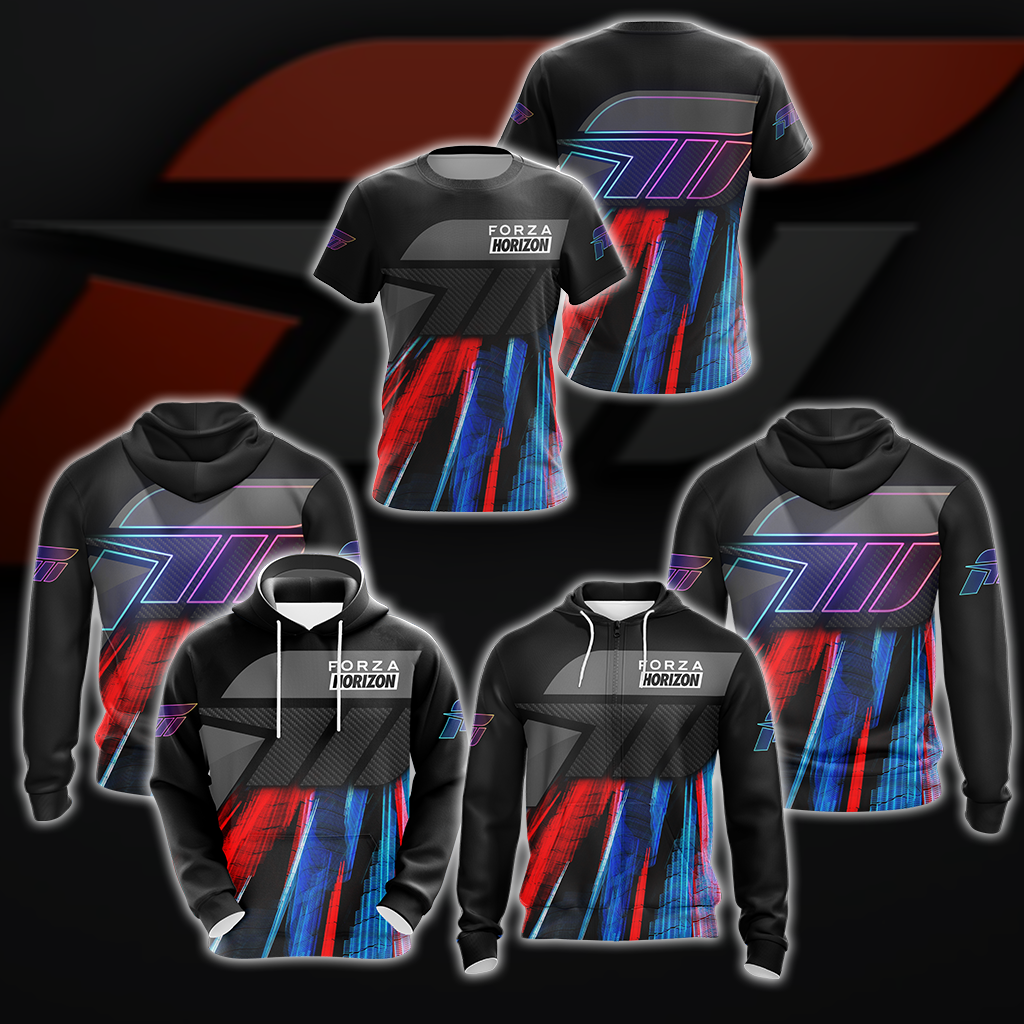 Forza Horizon All Over Print T-shirt Tank Top Zip Hoodie Pullover Hoodie Hawaiian Shirt