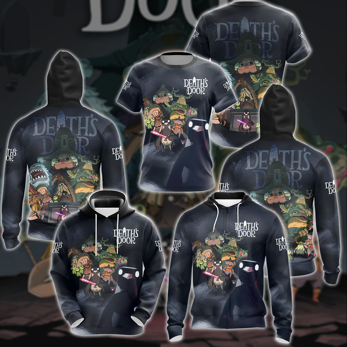 Death’s Door Video Game All-Over T-shirt Hoodie Tank Top Hawaiian Shirt Beach Shorts Joggers