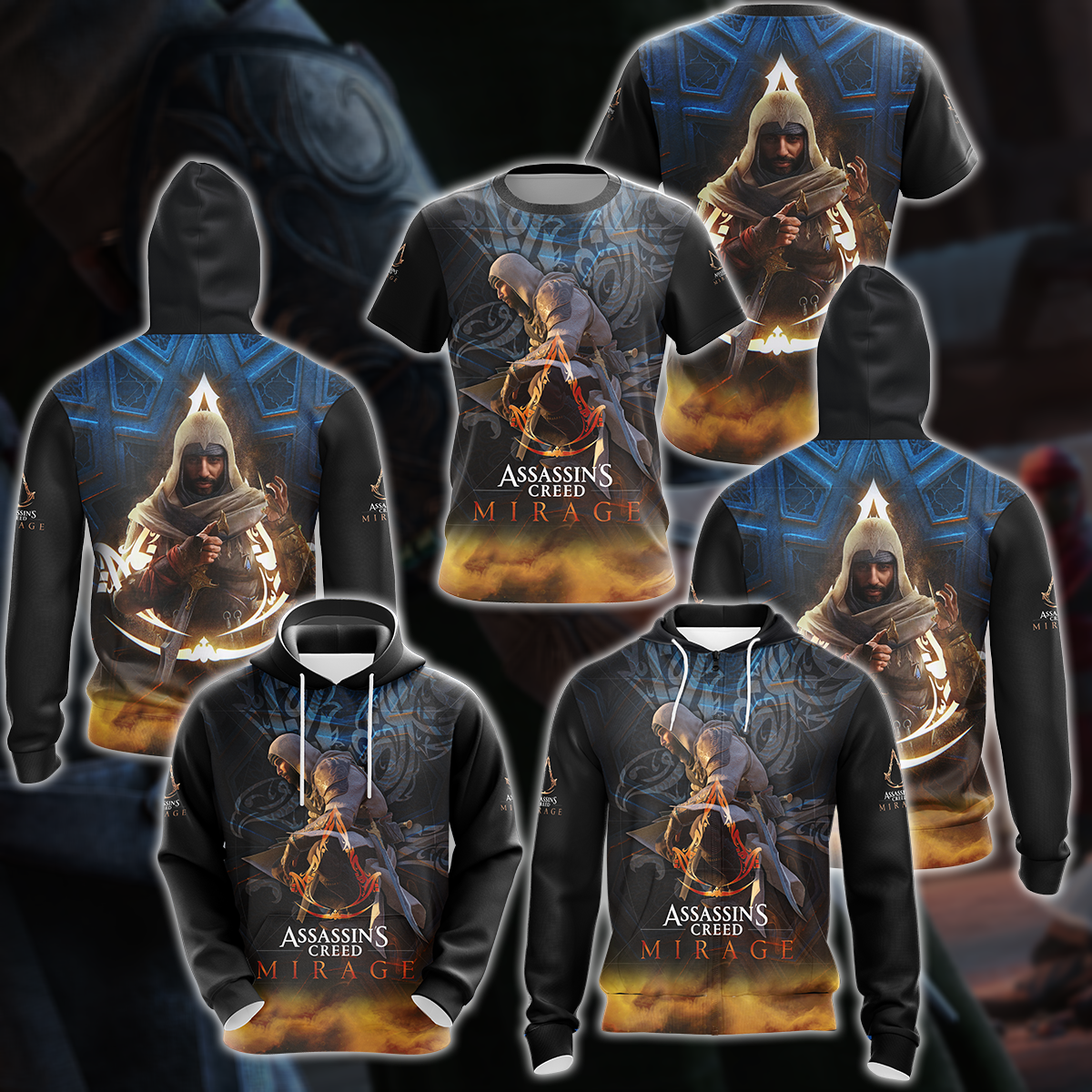 Assassin's Creed Mirage Video Game All Over Printed T-shirt Tank Top Zip Hoodie Pullover Hoodie Hawaiian Shirt Beach Shorts Joggers