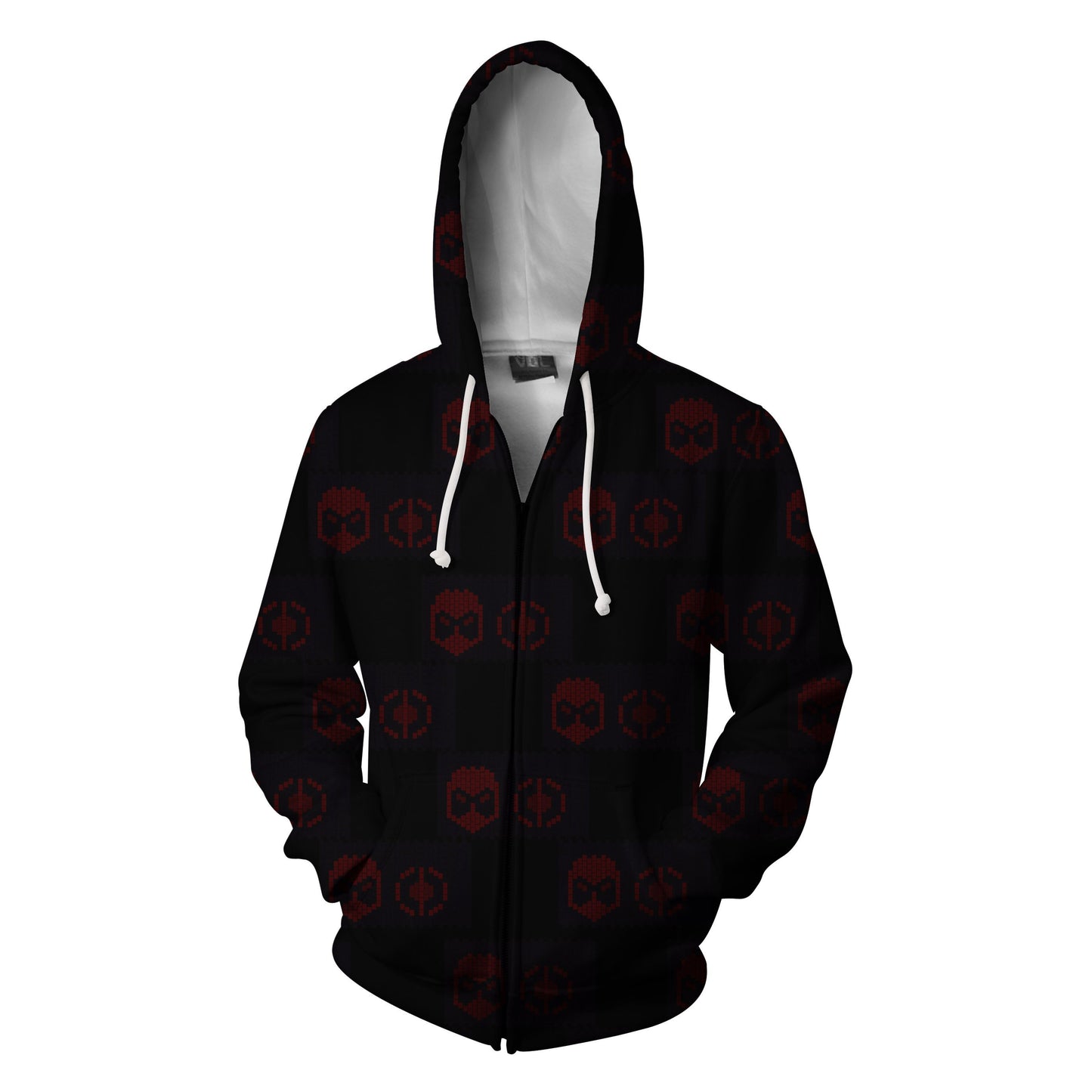 I Like To Stay In Bed It's Too Peopley Outside Deadpool Zip Up Hoodie