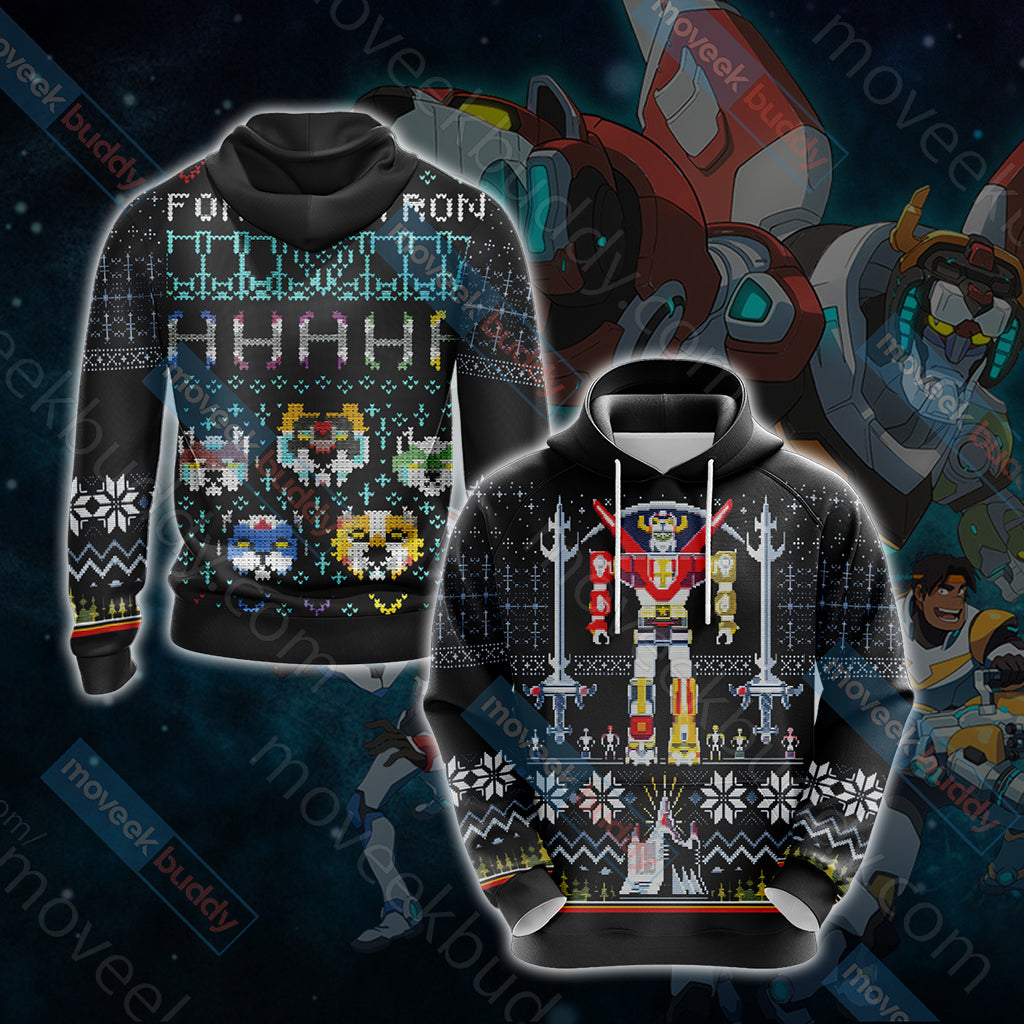Voltron Knitting Style Unisex 3D T-shirt Hoodie S