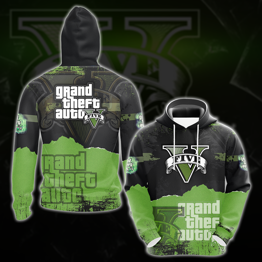 Grand Theft Auto V All Over Print T-shirt Tank Top Zip Hoodie Pullover Hoodie Hawaiian Shirt Hoodie S