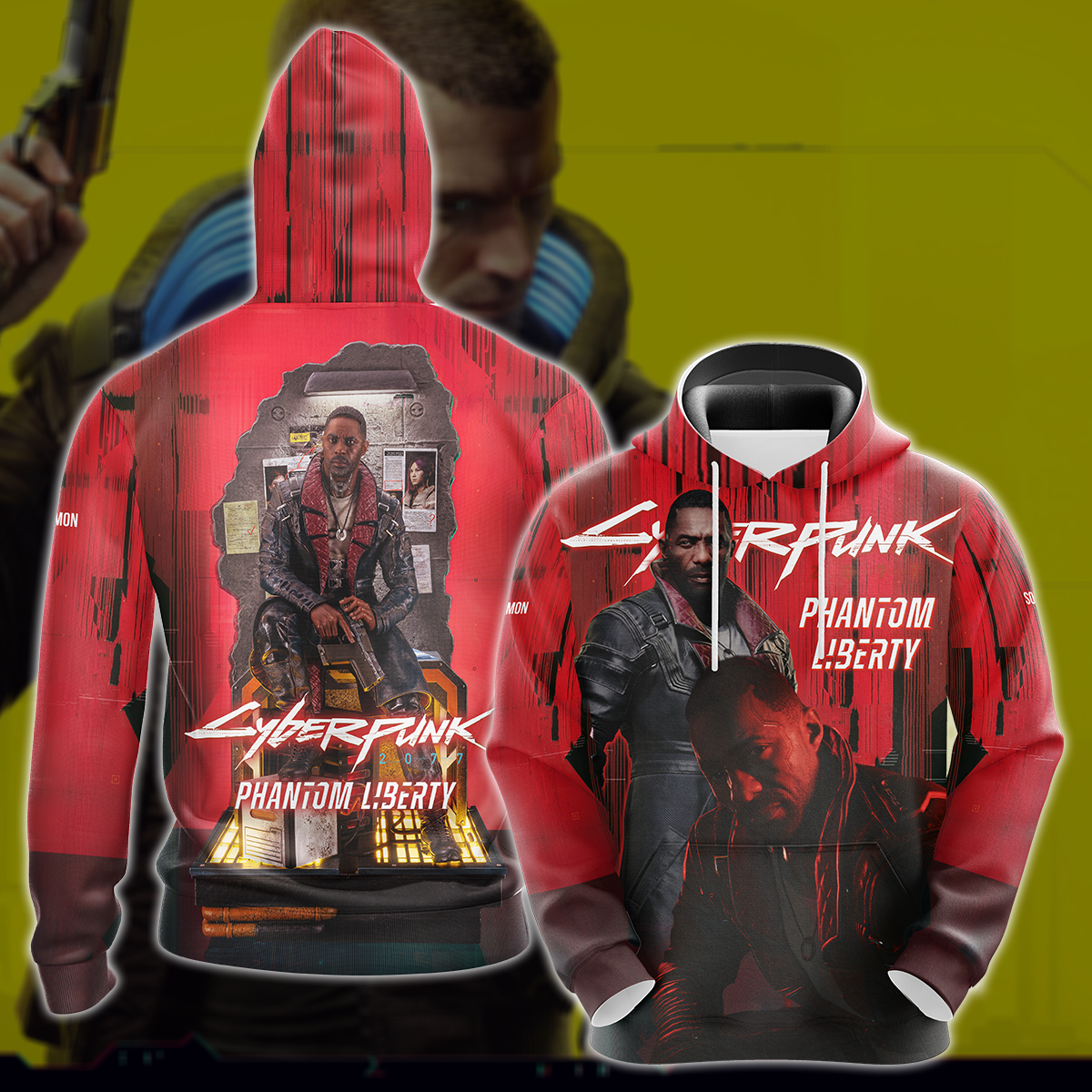 Cyberpunk 2077: Phantom Liberty Video Game All Over Printed T-shirt Tank Top Zip Hoodie Pullover Hoodie Hawaiian Shirt Beach Shorts Joggers Hoodie S
