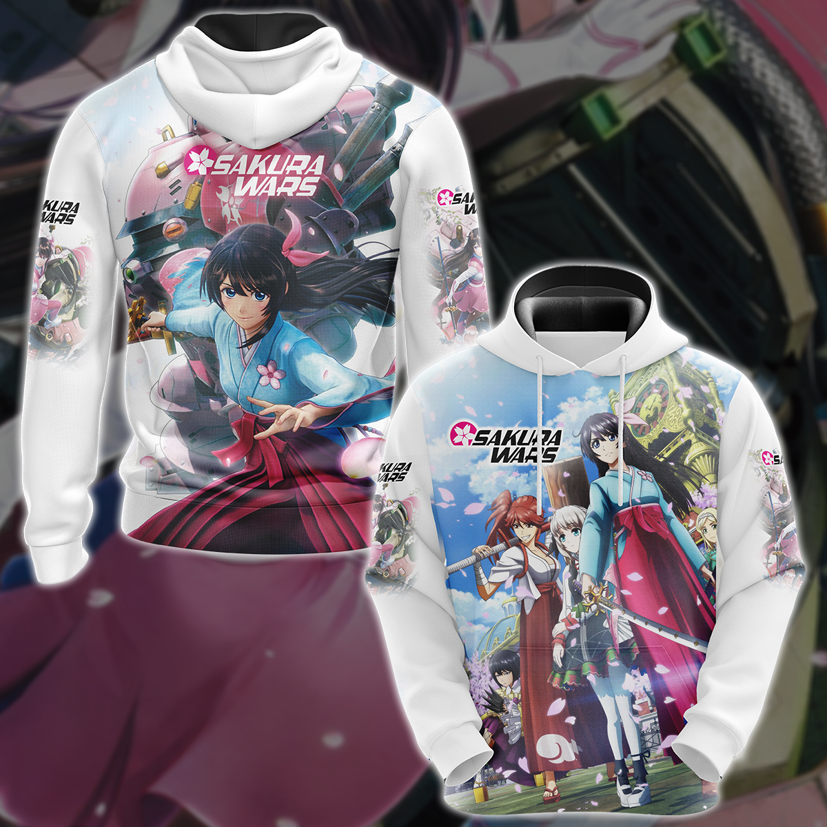 Sakura Wars Video Game 3D All Over Printed T-shirt Tank Top Zip Hoodie Pullover Hoodie Hawaiian Shirt Beach Shorts Jogger Hoodie S