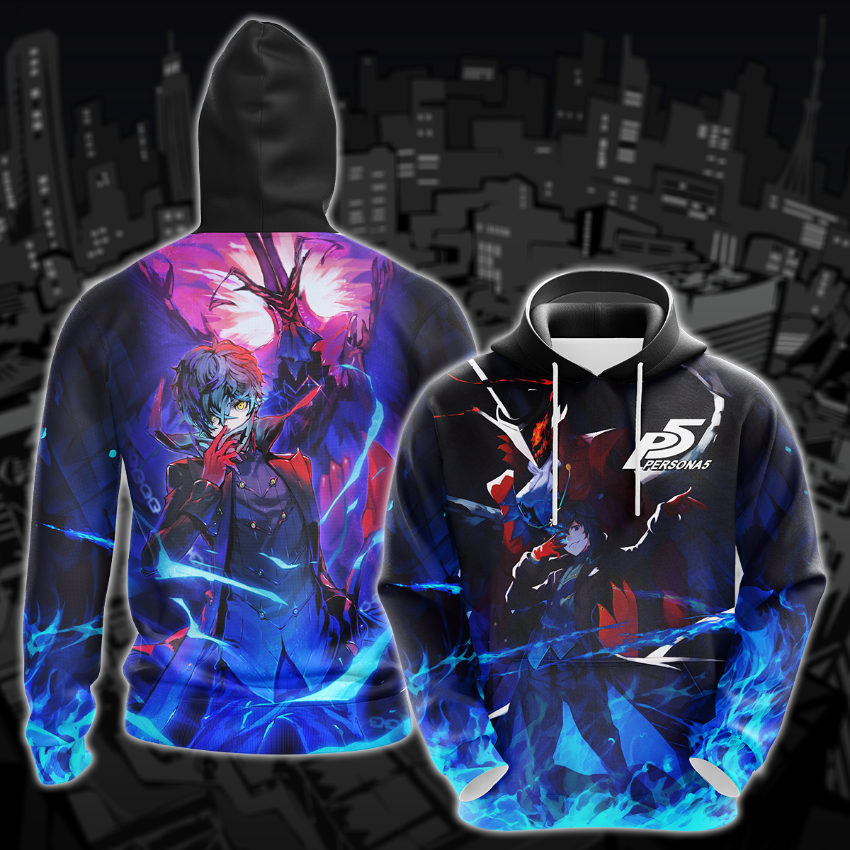 Persona 5 Video Game 3D All Over Printed T-shirt Tank Top Zip Hoodie Pullover Hoodie Hawaiian Shirt Beach Shorts Joggers Hoodie S