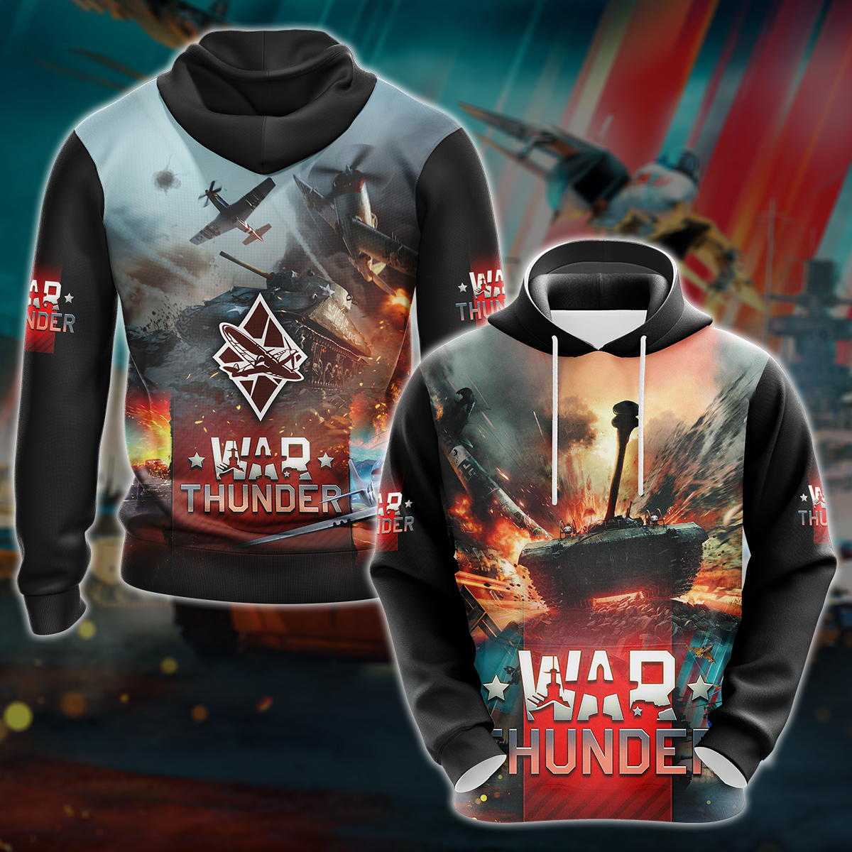 War Thunder Video Game 3D All Over Printed T-shirt Tank Top Zip Hoodie Pullover Hoodie Hawaiian Shirt Beach Shorts Jogger Hoodie S