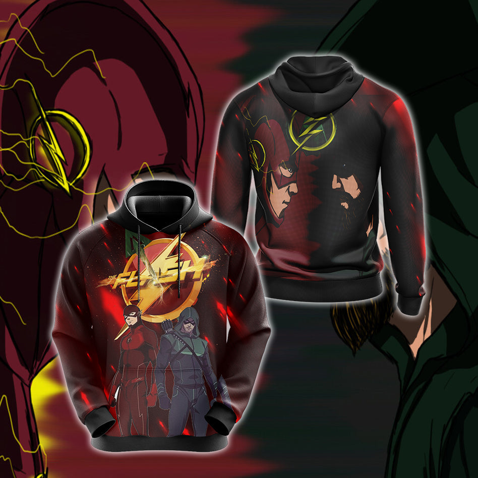 Arrow and Flash New Unisex 3D T-shirt Hoodie S