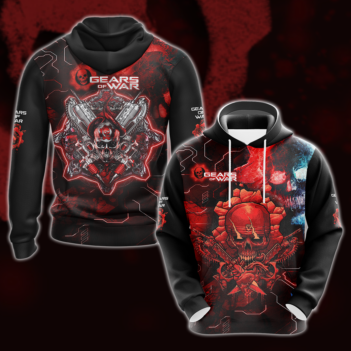 Gears of War Video Game 3D All Over Printed T-shirt Tank Top Zip Hoodie Pullover Hoodie Hawaiian Shirt Beach Shorts Jogger Hoodie S