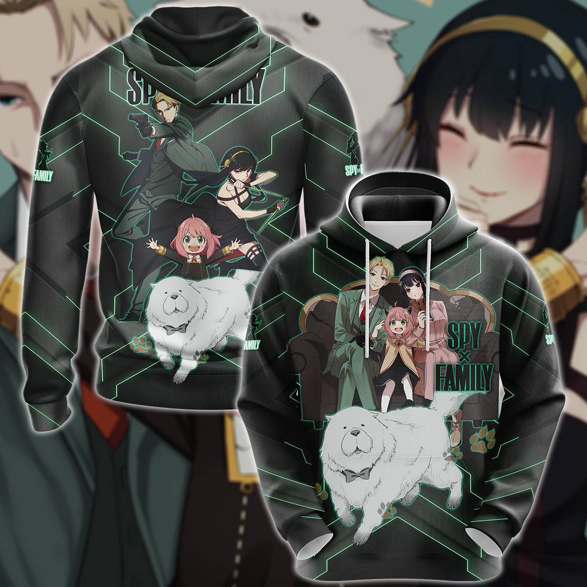 Spy x Family 3D All Over Print T-shirt Tank Top Zip Hoodie Pullover Hoodie Hawaiian Shirt Beach Shorts Jogger Hoodie S