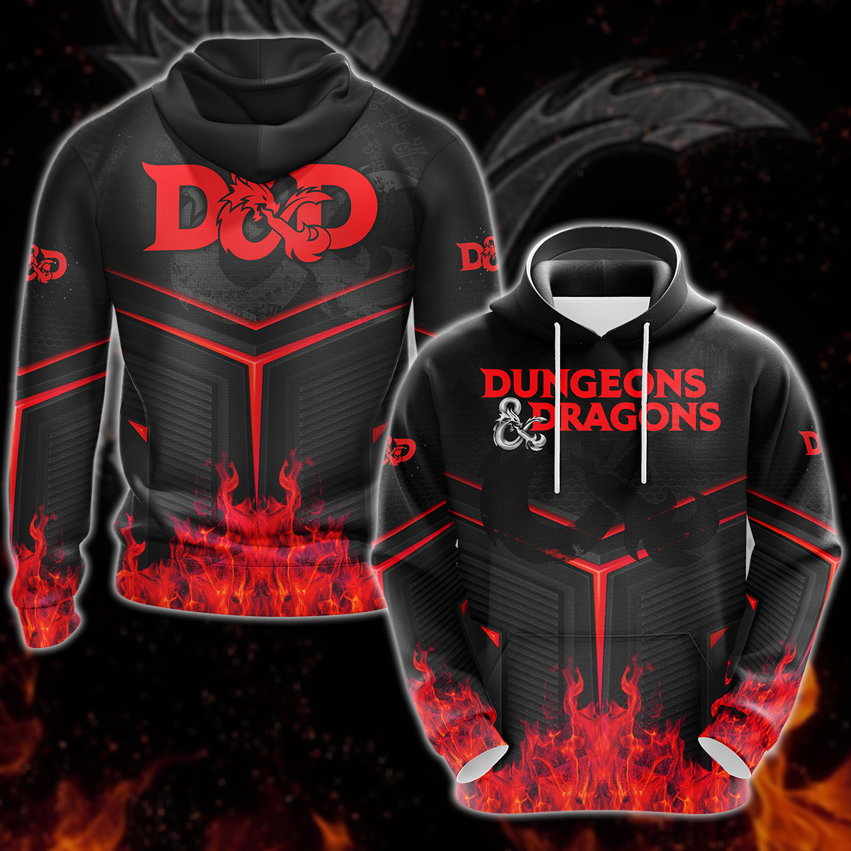 Dungeons And Dragons Video Game 3D All Over Print T-shirt Tank Top Zip Hoodie Pullover Hoodie Hawaiian Shirt Beach Shorts Jogger Hoodie S