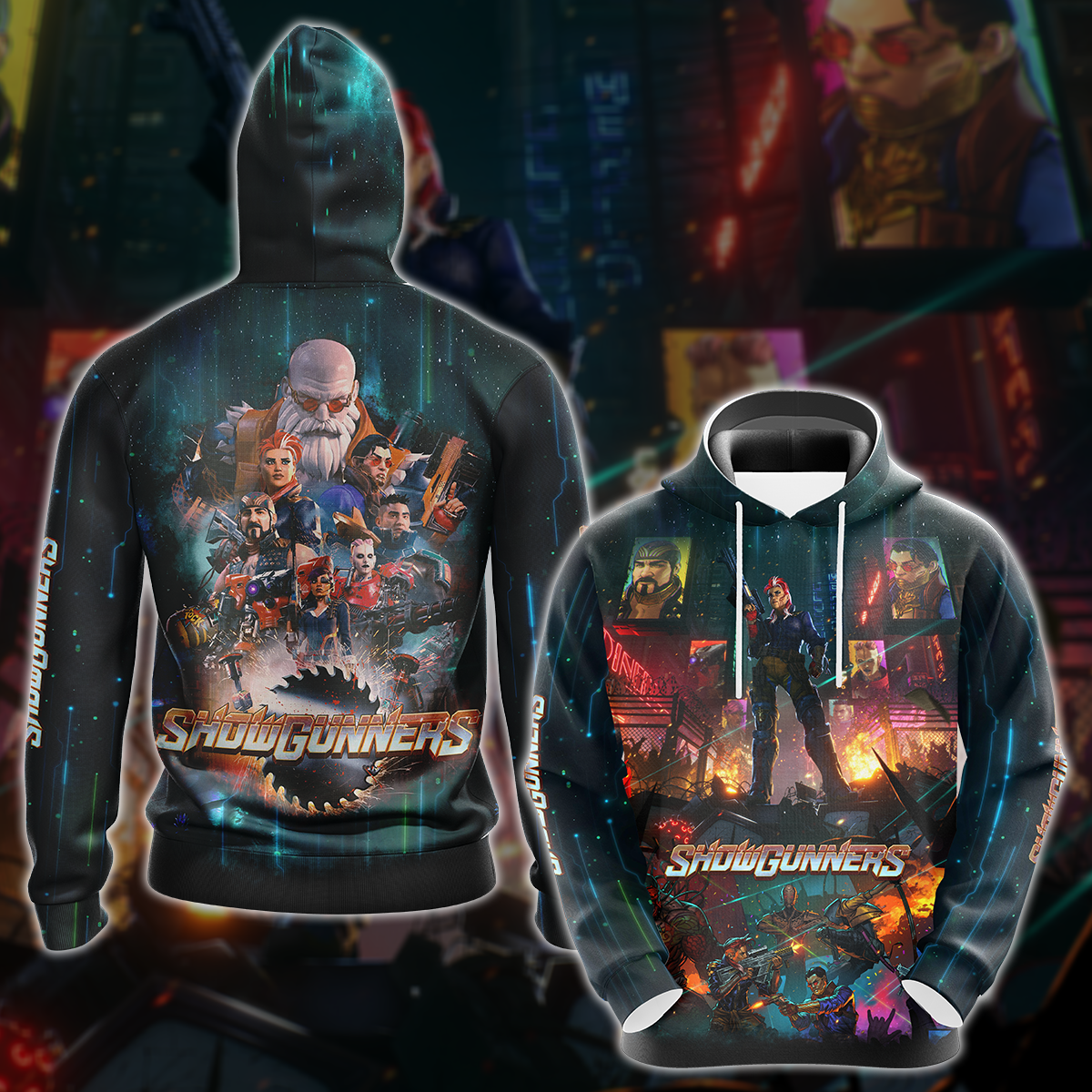 Showgunners Video Game 3D All Over Printed T-shirt Tank Top Zip Hoodie Pullover Hoodie Hawaiian Shirt Beach Shorts Jogger Hoodie S