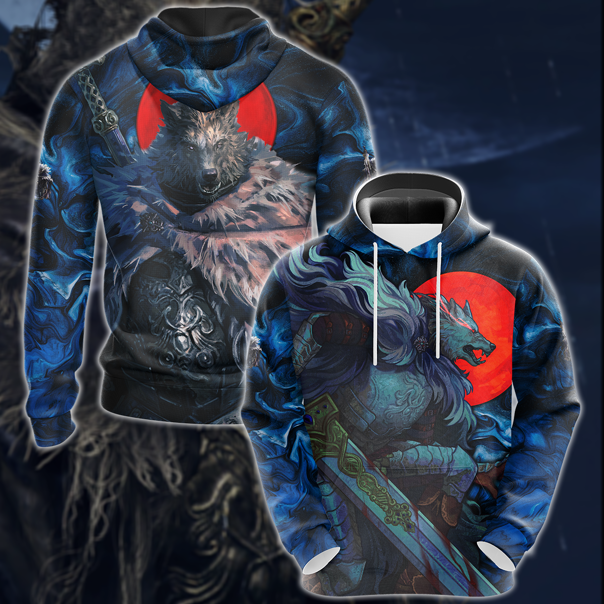 Elden Ring Blaidd Video Game 3D All Over Print T-shirt Tank Top Zip Hoodie Pullover Hoodie Hawaiian Shirt Beach Shorts Jogger Hoodie S