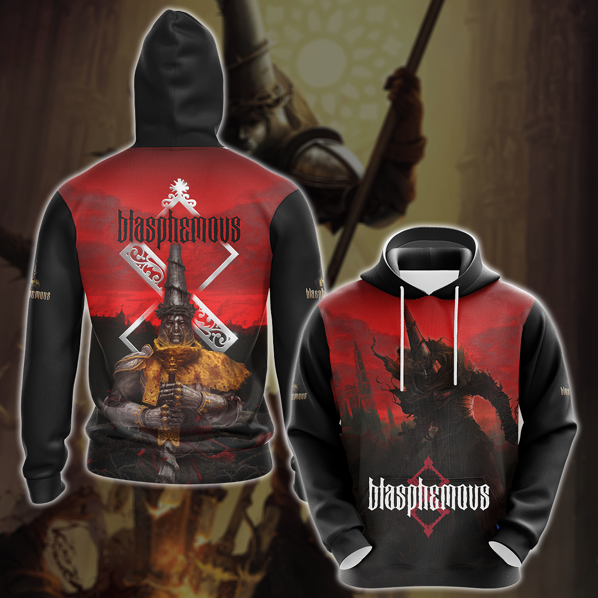 Blasphemous Video Game 3D All Over Printed T-shirt Tank Top Zip Hoodie Pullover Hoodie Hawaiian Shirt Beach Shorts Jogger Hoodie S