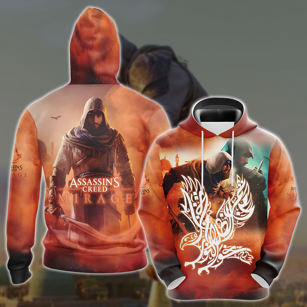 Assassin's Creed Mirage Video Game All Over Printed T-shirt Tank Top Zip Hoodie Pullover Hoodie Hawaiian Shirt Beach Shorts Joggers Hoodie S
